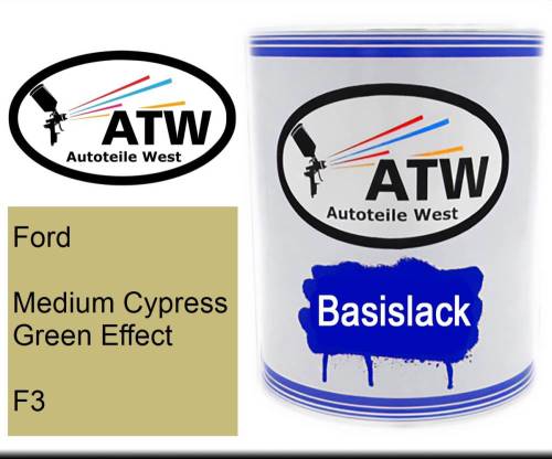 Ford, Medium Cypress Green Effect, F3: 1L Lackdose, von ATW Autoteile West.